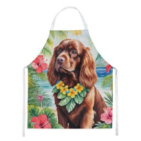 Sussex Spaniel Luau Apron Cooking Kitchen Server Baking Crafts Gardening for Adult Women Men, Unisex, Large, Multicolor