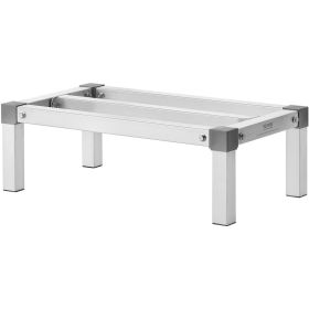 VEVOR Aluminum Dunnage Rack, 24' x 14' Commercial Food Floor Rack, 8' Off the Floor, 1000 lbs Capacity Adjustable Aluminum Storage Rack