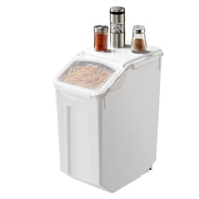 VEVOR Rice Storage Container, 4.5Gallon/20L Capacity Large Dog Food Dispenser Bin, Kitchen Ingredient Grain Cereal Flour Bin