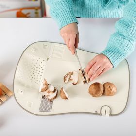 6 IN 1 Multi-functional Folding Cutting Board (Color: White)